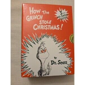 Dr. Seuss Women's How The Grinch Stole Christmas 3 Pair No-Show Socks (OSFM)